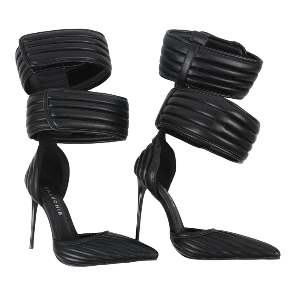 Chic Black Quilted Heels